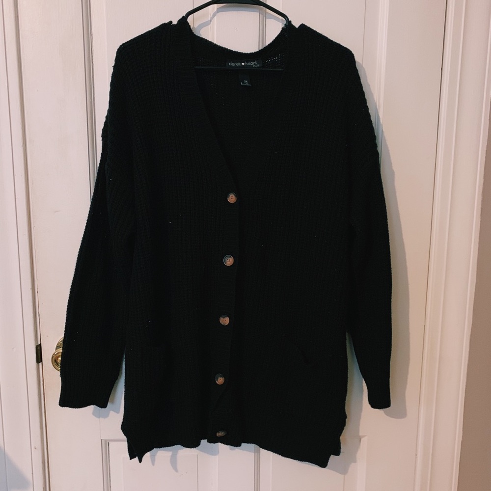 Black Button Up Cardigan
